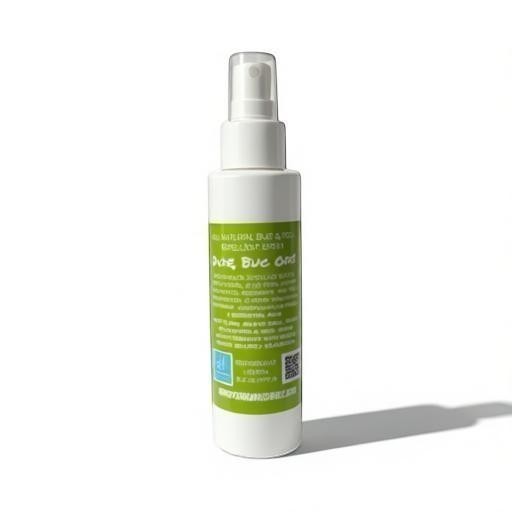 Harry’s Mama’s Faves: Lotions & Potions Dude Bug Off natural repellent spray in a white bottle with a green label.