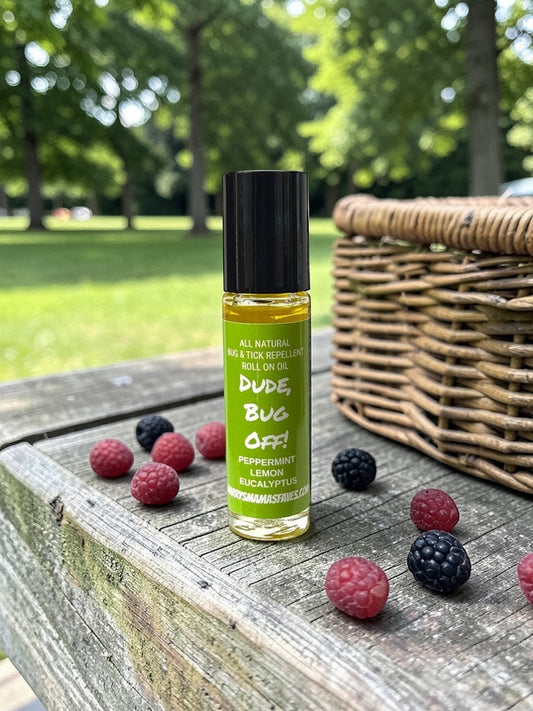 Harry’s Mama’s Faves: Lotions & Potions Dude, Bug Off! natural roll-on insect repellent with essential oils