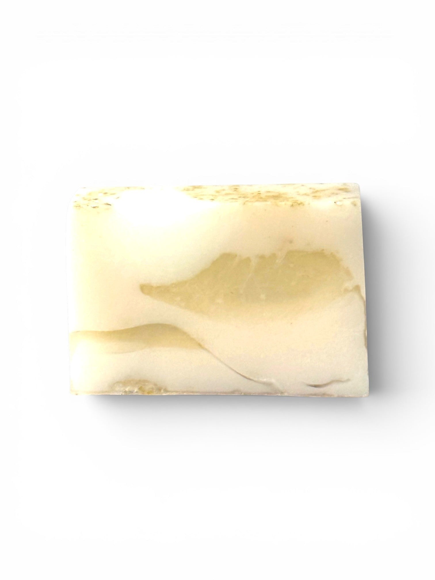 Harry’s Mama’s Faves: Lotions & Potions Pink Daisies handmade artisan bar soap with creamy white and beige swirls.