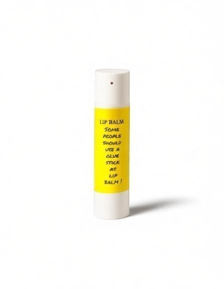Harry’s Mama’s Faves: Lotions & Potions moisturizing lip balm in a yellow glue stick style tube.